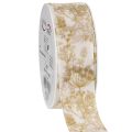 Floristik24 Cadeaulint met plantmotieven, decoratief dillelint, 40 mm breed, 20 m lang