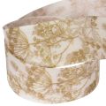 Cadeaulint met plantmotieven, decoratief dillelint, 40 mm breed, 20 m lang | Floristik24.nl