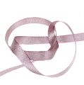 Floristik24 Decoratieve tape met glitter roze 15mm 25m