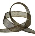 Decoratieve tape met lurexstrepen zwart 25 mm 20 m | Floristik24.nl