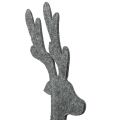 Floristik24 Deco figuur hert gemaakt van vilt 60cm grijs