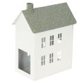 Floristik24 Decoratief metalen huisje in de vorm van een huis met ramen en schoorsteen, 22 cm.