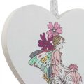 Decoratief hart om op te hangen, hart elf hanger decoratie 12cm 6st