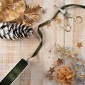Decoratief lint, smal taftlint voor creatieve cadeauverpakkingen, 10 mm breed, 50 m lang | Floristik24.nl