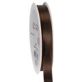 Floristik24 Bruin taft cadeaulint voor feestelijke decoratie, 15 mm breed, 10 m lang