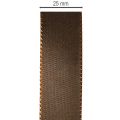 Bruin taftlint op een rol, veelzijdig te gebruiken voor decoratie, 25 mm breed, 50 m lang | Floristik24.nl