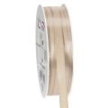 Floristik24 Smal beige cadeaulint, fijn lint voor verpakkingen, 10 mm breed, 50 m lang