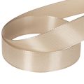 Decoratief satijnen lint, beige taftlint, 25 mm breed, 50 m lang. | Floristik24.nl