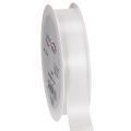 Floristik24 Decoratief taftlint, wit, 25 mm breed, 50 m lang