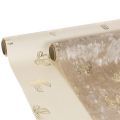 Floristik24 Tafelloper, decoratieve stof, met patroon, brede strikken, 35x120cm, 2 stuks