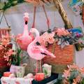 Floristik24 Decoratieve vogel Flamingo Pink H46cm