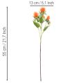 Kunstmatige oranje saffloer als kunstbloem voor vazen en decoratie, 55 cm, 4 stuks | Floristik24.nl