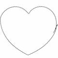 Floristik24 Draadhartjes 20cm golvende ringen krans hart 10st