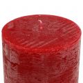 Floristik24 Effen gekleurde kaarsen rood 60x100mm 4st