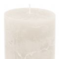 Floristik24 Effen gekleurde kaarsen wit 60x100mm 4st