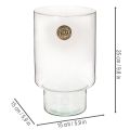 Glazen cilindervormige container van ecologisch glas, 25 cm. | Floristik24.nl