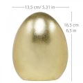 Floristik24 Keramiek ei gouden, edele paasdecoratie, decoratief object ei metallic H16.5cm Ø13.5cm
