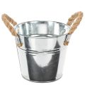 Floristik24 Emmer met touwgrepen Ø14cm H12cm