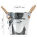 Emmer met touwgrepen Ø14cm H12cm | Floristik24.nl