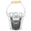 Floristik24 Emmer Ø10cm H8cm 10 stuks. Zink, glanzend