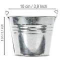 Emmer Ø10cm H8cm 10 stuks. Zink, glanzend | Floristik24.nl