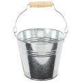 Floristik24 Emmer Ø12cm H10cm 8 stuks. Zink, glanzend