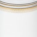 Elegant Moiré-kranslint, 125 mm, wit met gouden rand - Hoogwaardig decoratief lint voor bloemisterij en feesten | Floristik24.nl