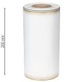 Elegant moiré-kranslint, 200 mm wit met gouden parelrand en speciale afwerking, 25 m - Perfect voor decoraties en feesten | Floristik24.nl