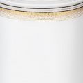 Elegant moiré-kranslint, 200 mm wit met gouden parelrand en speciale afwerking, 25 m - Perfect voor decoraties en feesten | Floristik24.nl