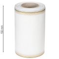 Elegante moiré krans met gouden rand, huwelijksdecoratie, rouwlint, wit 150mm x 25m | Floristik24.nl