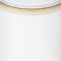 Elegante moiré krans met gouden rand, huwelijksdecoratie, rouwlint, wit 150mm x 25m | Floristik24.nl