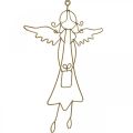 Floristik24 Engel hanger kerst engel draad figuren goud 15cm 6st