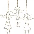 Floristik24 Engel hanger kerst engel draad figuren goud 15cm 6st