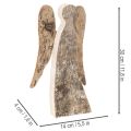 Engelfiguur van hout met berkenbast, 30 cm | Floristik24.nl