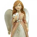 Floristik24 Engel figuur beschermengel kerst engel met hart H19cm 2st