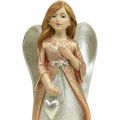 Floristik24 Engel figuur beschermengel kerst engel met hart H19cm 2st