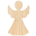 Decoratieve houten engelfiguur gemaakt van licht, natuurlijk hout, kerstdecoratie, 30 cm | Floristik24.nl