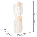 Engelenbeeldje met hartversiering in crèmewit, 23 cm | Floristik24.nl