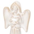 Engelenkomdecoratie met klein figuurtje en ronde theelichthouder 10 cm, 3 stuks | Floristik24.nl