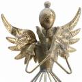 Floristik24 Decoratief engel metaal antiek goud Ø9.2 H22cm