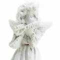 Floristik24 Decoratieve engel met instrumenten wit H4,5cm 9st