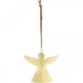Floristik24 Decoratieve engel, metalen hanger, kerstdecoratie gouden 9 × 10cm 3st
