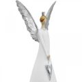 Floristik24 Decoratief engelenfiguur wit met hart kerstversiering H31.5cm set van 2