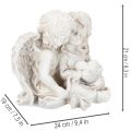 Engeldecoratie voor kinderen: Engelenpaar met hartsculptuur, 24 cm. | Floristik24.nl