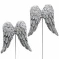 Floristik24 Decoratieve plug engelenvleugels 10cm 3 st