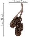 Natuurlijke elzenkegels, los, voor decoratie, 3 cm, 300 g, naturel bruin. | Floristik24.nl