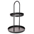 Floristik24 Metalen, dubbellaags, rond decoratief dienblad van 58 cm.