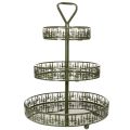 Metalen etagère, groen, drie