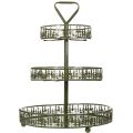 Metalen etagère, groen, drie