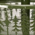 Metalen etagère, groen, drie